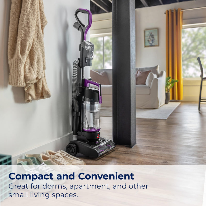 Bissell CleanView Compact Turbo Upright Vacuum with Quick Release Wand, Full Size Power, Compact Size for Apartments & Dorms, 3437F - 7DAY'S