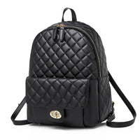 Black Leather Backpack for Men Women School College Bookbag for Student - 7DAY'S