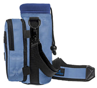 Blue Water Bottle Holder Carrier Bottle Cooler w Adjustable Shoulder Strap and Front Pockets Suitable for 16 oz to 25oz Bottles Carry Protect Insulate Your Bottle or Hydro Flask - 7DAY'S