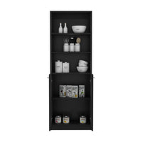 Bookcase Dual - Door Benzoni, Office, Black - 7DAY'S