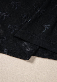 Bow Round Neck Long Sleeve Top - 7DAY'S