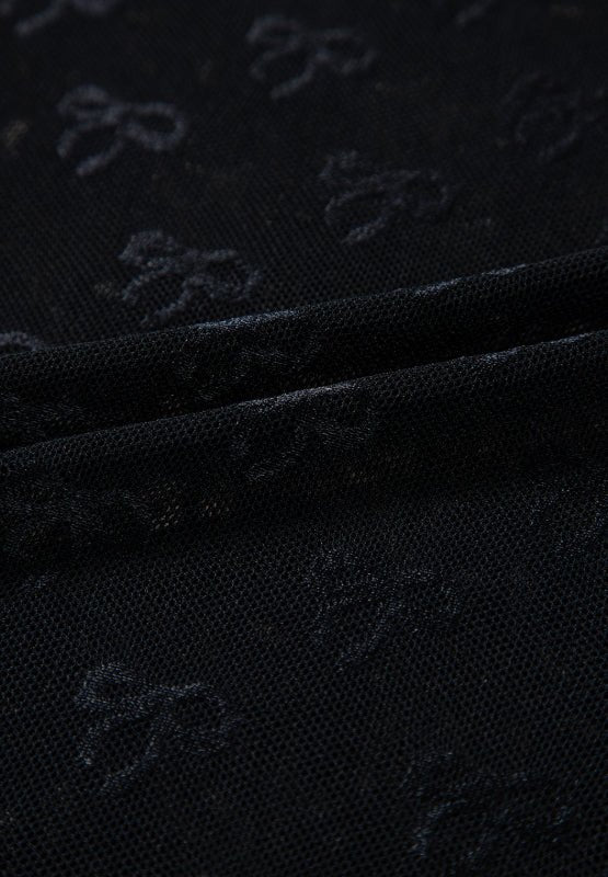 Bow Round Neck Long Sleeve Top - 7DAY'S