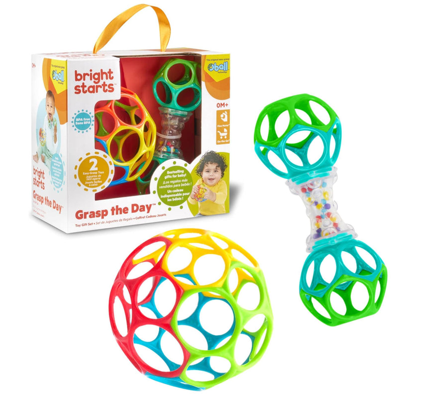 Bright Starts Oball Shaker Rattle Toy, Ages Newborn Plus - 7DAY'S