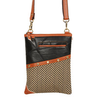 Brisk Crossbody Bag w/ Cellphone Pocket - Herringbone - 7DAY'S