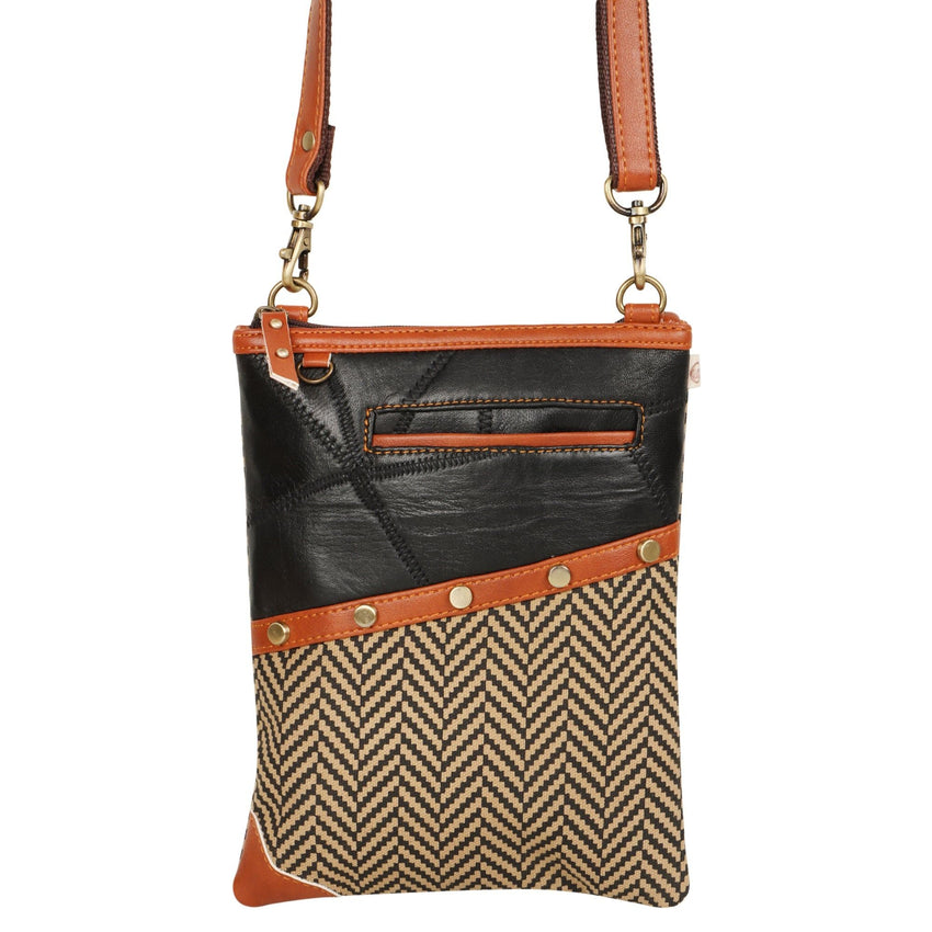 Brisk Crossbody Bag w/ Cellphone Pocket - Herringbone - 7DAY'S