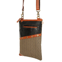 Brisk Crossbody Bag w/ Cellphone Pocket - Herringbone - 7DAY'S