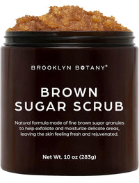 Brooklyn Botany Brown Sugar Body Scrub - Moisturizing and Exfoliating Body, Face, Hand, Foot Scrub - Fights Acne, Fine Lines & Wrinkles, Great Gifts For Women & Men - 10 oz - 7DAY'S