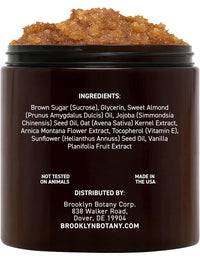 Brooklyn Botany Brown Sugar Body Scrub - Moisturizing and Exfoliating Body, Face, Hand, Foot Scrub - Fights Acne, Fine Lines & Wrinkles, Great Gifts For Women & Men - 10 oz - 7DAY'S