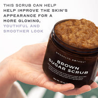 Brooklyn Botany Brown Sugar Body Scrub - Moisturizing and Exfoliating Body, Face, Hand, Foot Scrub - Fights Acne, Fine Lines & Wrinkles, Great Gifts For Women & Men - 10 oz - 7DAY'S