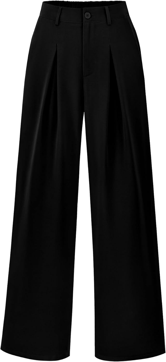 BTFBM Women High Waist Palazzo Pants Fall 2025 Casual Wide Leg Trousers Loose Work Office Business Suit Pant Pockets - 7DAY'S