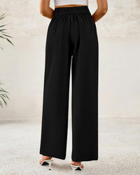BTFBM Women Wide Leg Dress Pants 2025 High Waisted Button Pleated Business Casual Trousers Office Work Palazzo Pants - 7DAY'S