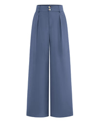 BTFBM Women Wide Leg Dress Pants 2025 High Waisted Button Pleated Business Casual Trousers Office Work Palazzo Pants - 7DAY'S
