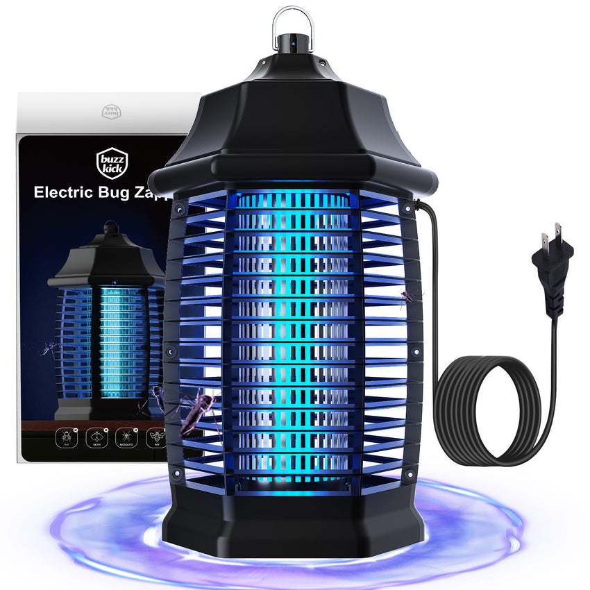 Bug Zapper Indoor, Fly Zappers Electric Mosquitoes Insect Gant Fruit Flies Moth Traps with 4200V for Home Living Room Bedroom Kitchen Backyard Patio Garage Office Camping - 7DAY'S
