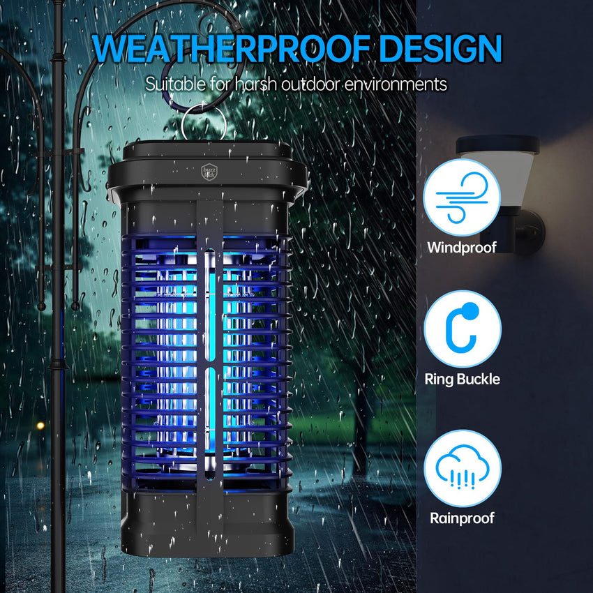 Bug Zapper Indoor, Fly Zappers Electric Mosquitoes Insect Gant Fruit Flies Moth Traps with 4200V for Home Living Room Bedroom Kitchen Backyard Patio Garage Office Camping - 7DAY'S