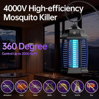 Bug Zapper Indoor, Fly Zappers Electric Mosquitoes Insect Gant Fruit Flies Moth Traps with 4200V for Home Living Room Bedroom Kitchen Backyard Patio Garage Office Camping - 7DAY'S