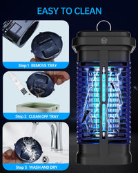 Bug Zapper Indoor, Fly Zappers Electric Mosquitoes Insect Gant Fruit Flies Moth Traps with 4200V for Home Living Room Bedroom Kitchen Backyard Patio Garage Office Camping - 7DAY'S