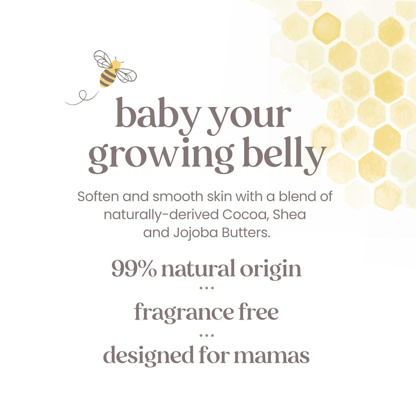 Burt's Bees Mama Belly Butter Stretch Mark Cream for Pregnancy Massages Body & Reduces Scar Appearance, Prenatal & Postnatal Tummy Skin Care, Shea Butter & Vitamin E Rich Formula, 6.5 Oz Tub - 7DAY'S