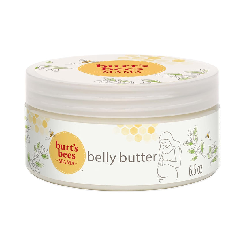 Burt's Bees Mama Belly Butter Stretch Mark Cream for Pregnancy Massages Body & Reduces Scar Appearance, Prenatal & Postnatal Tummy Skin Care, Shea Butter & Vitamin E Rich Formula, 6.5 Oz Tub - 7DAY'S