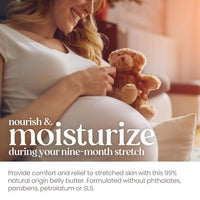 Burt's Bees Mama Belly Butter Stretch Mark Cream for Pregnancy Massages Body & Reduces Scar Appearance, Prenatal & Postnatal Tummy Skin Care, Shea Butter & Vitamin E Rich Formula, 6.5 Oz Tub - 7DAY'S