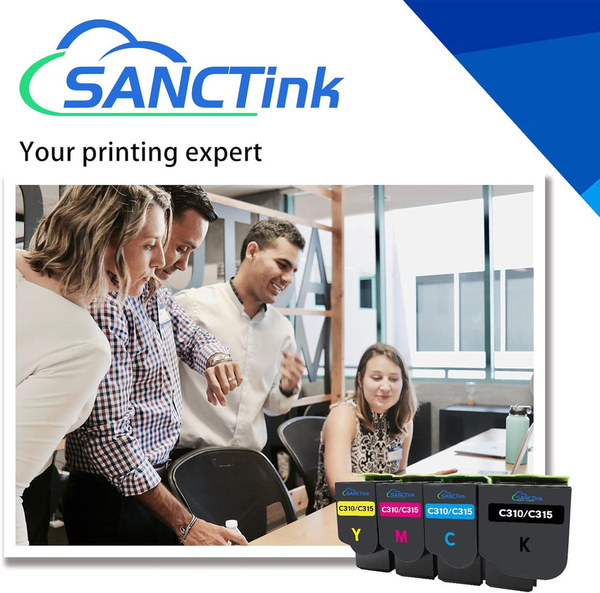 C310 C315 High Yield 8000 Pages 5500 pagesCompatible Toner Cartridge Replacement for Xerox C310 C315 for Xerox C310DNI C310DNIM C315DNI Laser Printer (C/M/Y/BK, 4 - Pack) - 7DAY'S