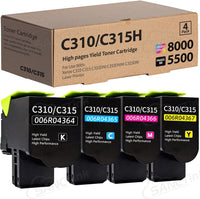C310 C315 High Yield 8000 Pages 5500 pagesCompatible Toner Cartridge Replacement for Xerox C310 C315 for Xerox C310DNI C310DNIM C315DNI Laser Printer (C/M/Y/BK, 4 - Pack) - 7DAY'S