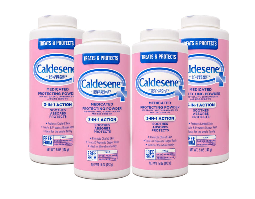 Caldesene Medicated Protecting Body Powder with Zinc Oxide and Cornstarch, Talc Free, 5 Oz - 7DAY'S