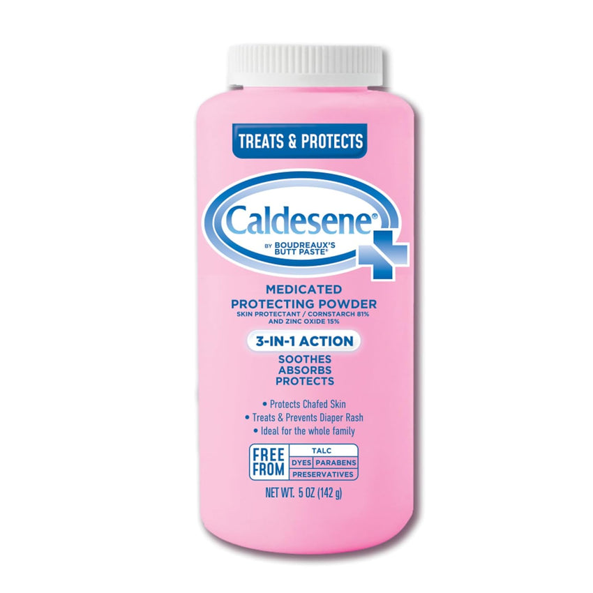 Caldesene Medicated Protecting Body Powder with Zinc Oxide and Cornstarch, Talc Free, 5 Oz - 7DAY'S
