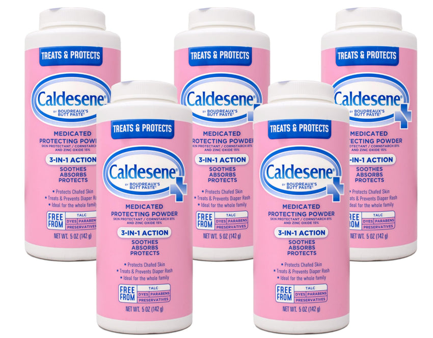 Caldesene Medicated Protecting Body Powder with Zinc Oxide and Cornstarch, Talc Free, 5 Oz - 7DAY'S