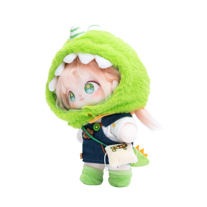 CALEMBOU 20cm Plush Doll, Cute Soft Stuffed Dress up Doll with Skeleton, Kawaii Plush Toys for Birthday with Clothes (Amiao + Working Lamb Set) - 7DAY'S