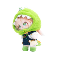 CALEMBOU 20cm Plush Doll, Cute Soft Stuffed Dress up Doll with Skeleton, Kawaii Plush Toys for Birthday with Clothes (Amiao + Working Lamb Set) - 7DAY'S