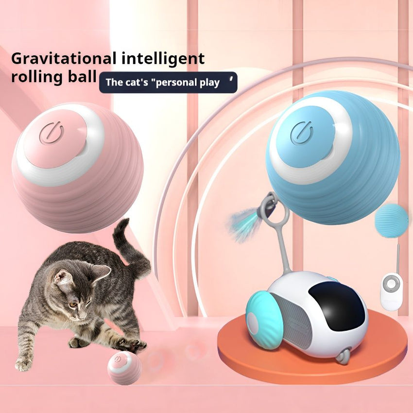 Cat Chase Toy Cat Interactive Ball Smart Pet Cat Toys Indoor Automatic Rolling Magic Ball Electronic Interactive Cat Toy Cat Game Accessories - 7DAY'S
