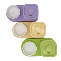 Cat Water Dispenser and Feeding Bowl 2 - in - 1, Dry and wet separation automatic water dispenser Sturdy cat feeding bowl Cat and dog feeding supplies easy to clean flow design Christmas gift - 7DAY'S