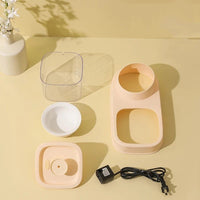 Cat Water Dispenser and Feeding Bowl 2 - in - 1, Dry and wet separation automatic water dispenser Sturdy cat feeding bowl Cat and dog feeding supplies easy to clean flow design Christmas gift - 7DAY'S