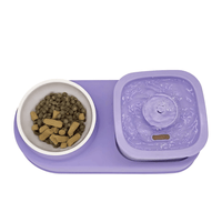 Cat Water Dispenser and Feeding Bowl 2 - in - 1, Dry and wet separation automatic water dispenser Sturdy cat feeding bowl Cat and dog feeding supplies easy to clean flow design Christmas gift - 7DAY'S