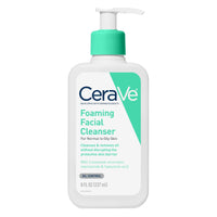 CeraVe Foaming Facial Cleanser, Daily Face Wash for Oily Skin, Hyaluronic Acid + Ceramides + Niacinamide, Fragrance Free & Paraben Free, Non - Drying Oil Control Face Wash, 16 Fluid Ounces - 7DAY'S