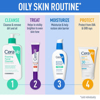 CeraVe Foaming Facial Cleanser, Daily Face Wash for Oily Skin, Hyaluronic Acid + Ceramides + Niacinamide, Fragrance Free & Paraben Free, Non - Drying Oil Control Face Wash, 16 Fluid Ounces - 7DAY'S