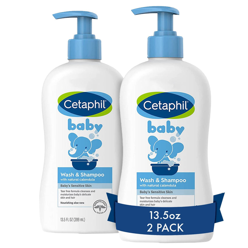 Cetaphil Baby Shampoo and Body Wash with Organic Calendula, Tear Free, Hypoallergenic, Ideal for Everyday Use, Dermatologist Tested, 7.8oz - 7DAY'S