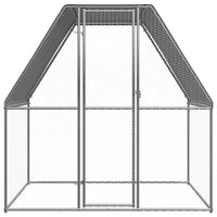 Chicken Cage Silver and Gray 6.6'x6.6'x6.6' Galvanized Steel - 7DAY'S