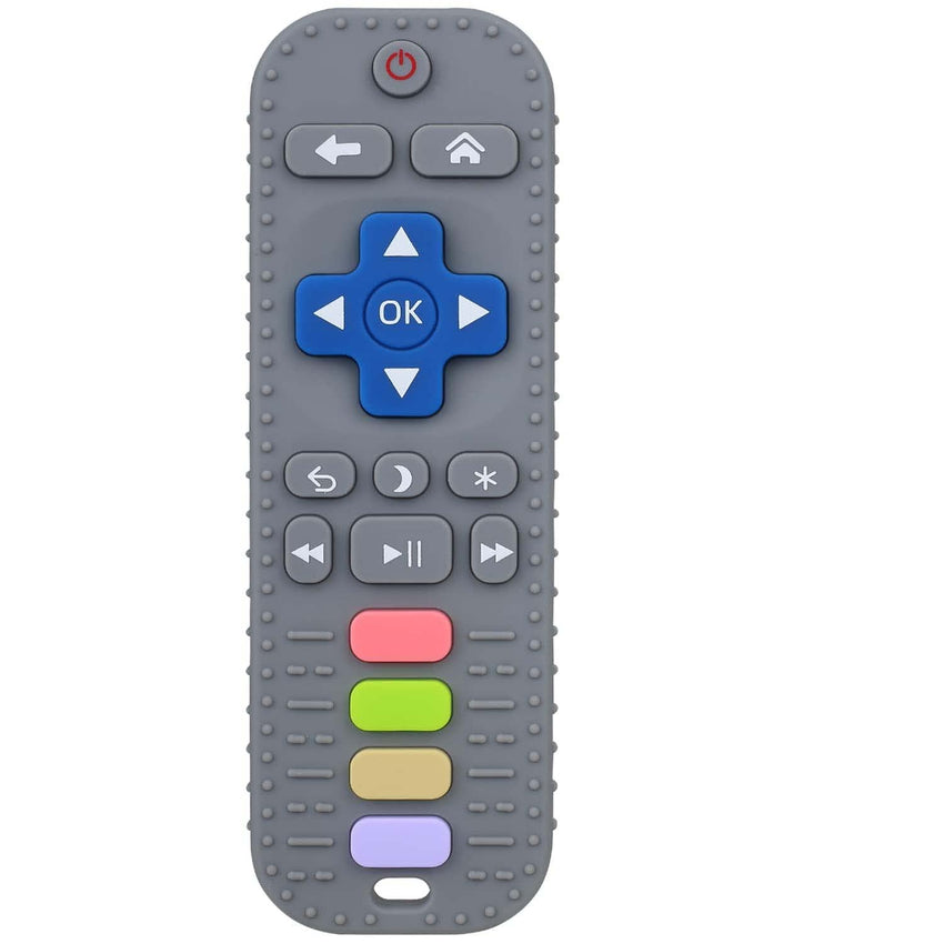 Chuya Baby Teether Toy Chew Toy for Babies 3 - 24 Months TV Remote Control Shape Teething Relief Baby Toys for Infants (Black) - 7DAY'S