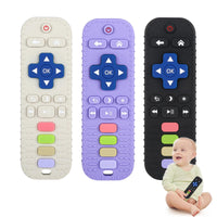 Chuya Baby Teether Toy Chew Toy for Babies 3 - 24 Months TV Remote Control Shape Teething Relief Baby Toys for Infants (Black) - 7DAY'S