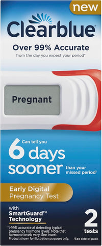 Clearblue Early Digital Pregnancy Test, Early Detection at Home Pregnancy Test, 2 Ct - 7DAY'S