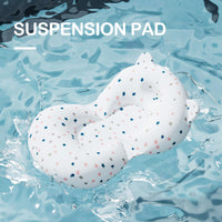 Collapsible Baby Bathtub for Newborn with Real - time Temp Monitor + Soft Floating Cushion Durable Foldable Baby Tubs for Infants to Toddler, Portable Travel Bathtub with Drain Hole Grey - 7DAY'S