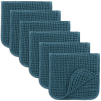 Comfy Cubs Muslin Burp Cloths 20" x 10", Pack of 10 - Large, 6 - Layer, Ultra Absorbent 100% Cotton for Baby Drool and Messes - Soft, Safe & Gentle Baby Burp Cloths for Boys & Girls - Multi - 7DAY'S