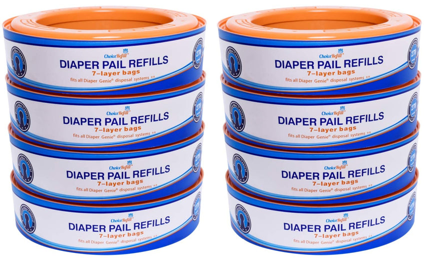 Compatible with Diaper Genie Pails, 4 - Pack, 1300count - 7DAY'S