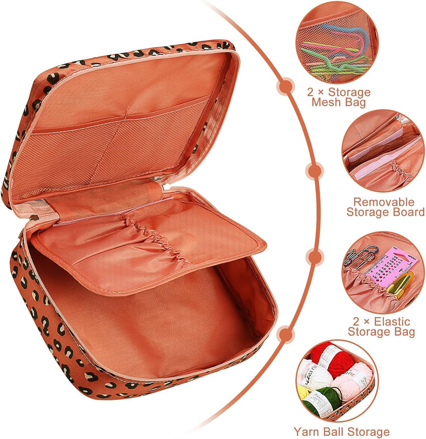 Coopay Crochet Kit Beginners Crochet Hook Set with Crochet Yarn,58PCS Portable Crochet Set Ergonomic Crochet Hooks Travel Knitting Crochet Supplies - 7DAY'S