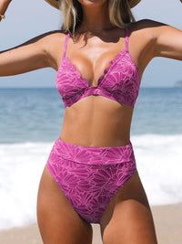 CUPSHE Bikini Set for Women Bathing Suit High Waisted Scalloped V Neck Two Pieces Swimsuit - 7DAY'S