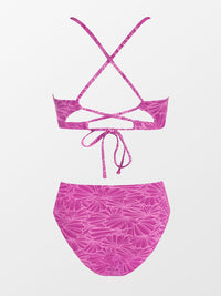 CUPSHE Bikini Set for Women Bathing Suit High Waisted Scalloped V Neck Two Pieces Swimsuit - 7DAY'S