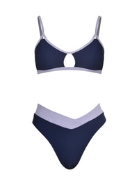 CUPSHE Bikini Set for Women Two Piece Swimsuits Cut Out High Waisted Scoop Neck V Cut Bottom - 7DAY'S