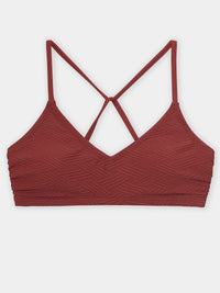 CUPSHE Bikini Top for Women Bathing Suit Criss Cross Self Tie Spaghetti Straps V Neck - 7DAY'S