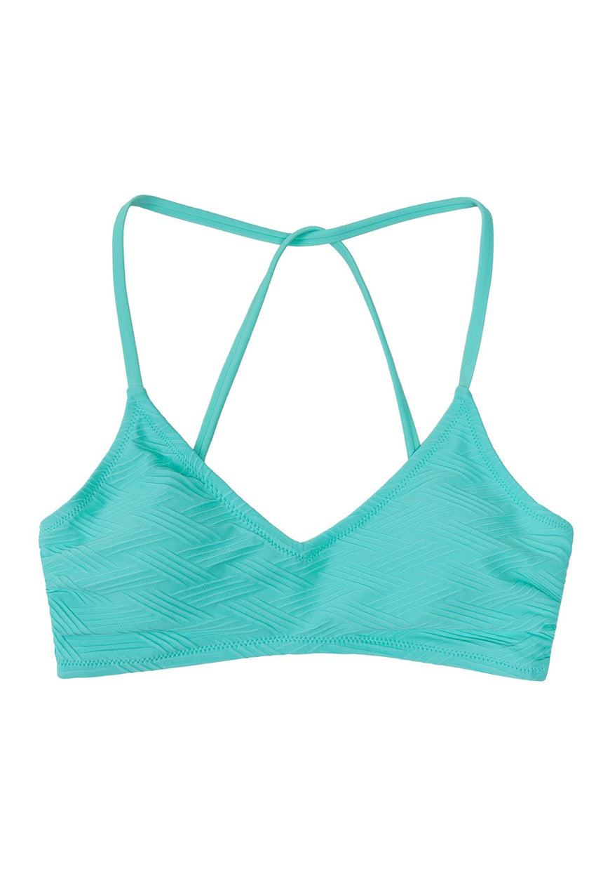 CUPSHE Bikini Top for Women Bathing Suit Criss Cross Self Tie Spaghetti Straps V Neck - 7DAY'S